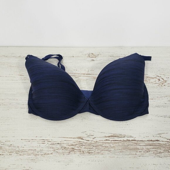 Victorias Secret  Uplift Semi Demi  Padded Bra Heathered Blue  Size 32DDD - Picture 1 of 3